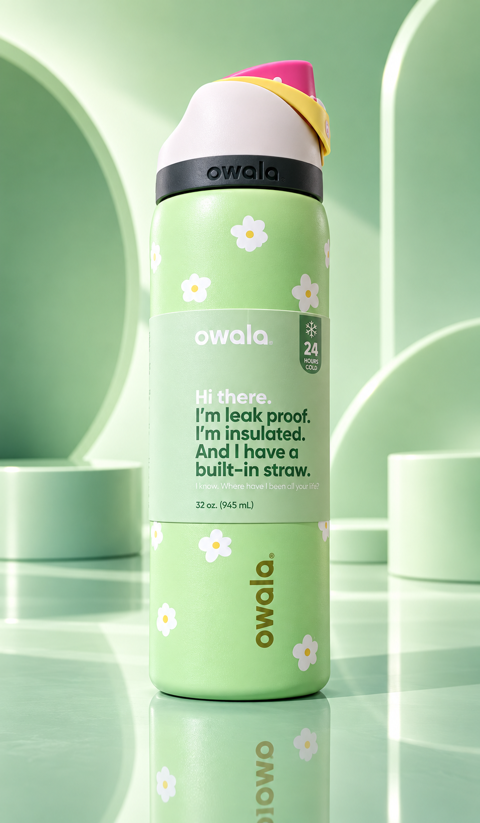 Owala FreeSip /Darling Daisy /32 oz (945ml)