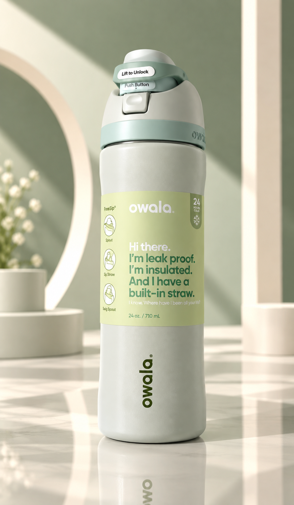 Owala FreeSip /Neo Sage/ 24 oz (710ml)