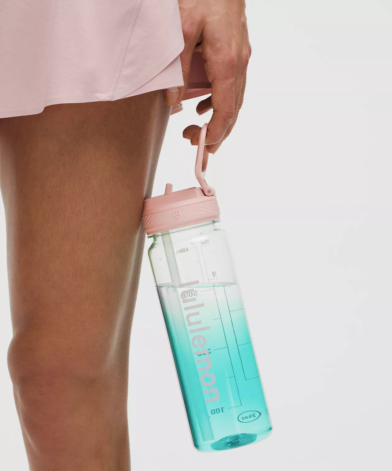 Back to Life Clear Bottle 24oz Straw Lid Blue