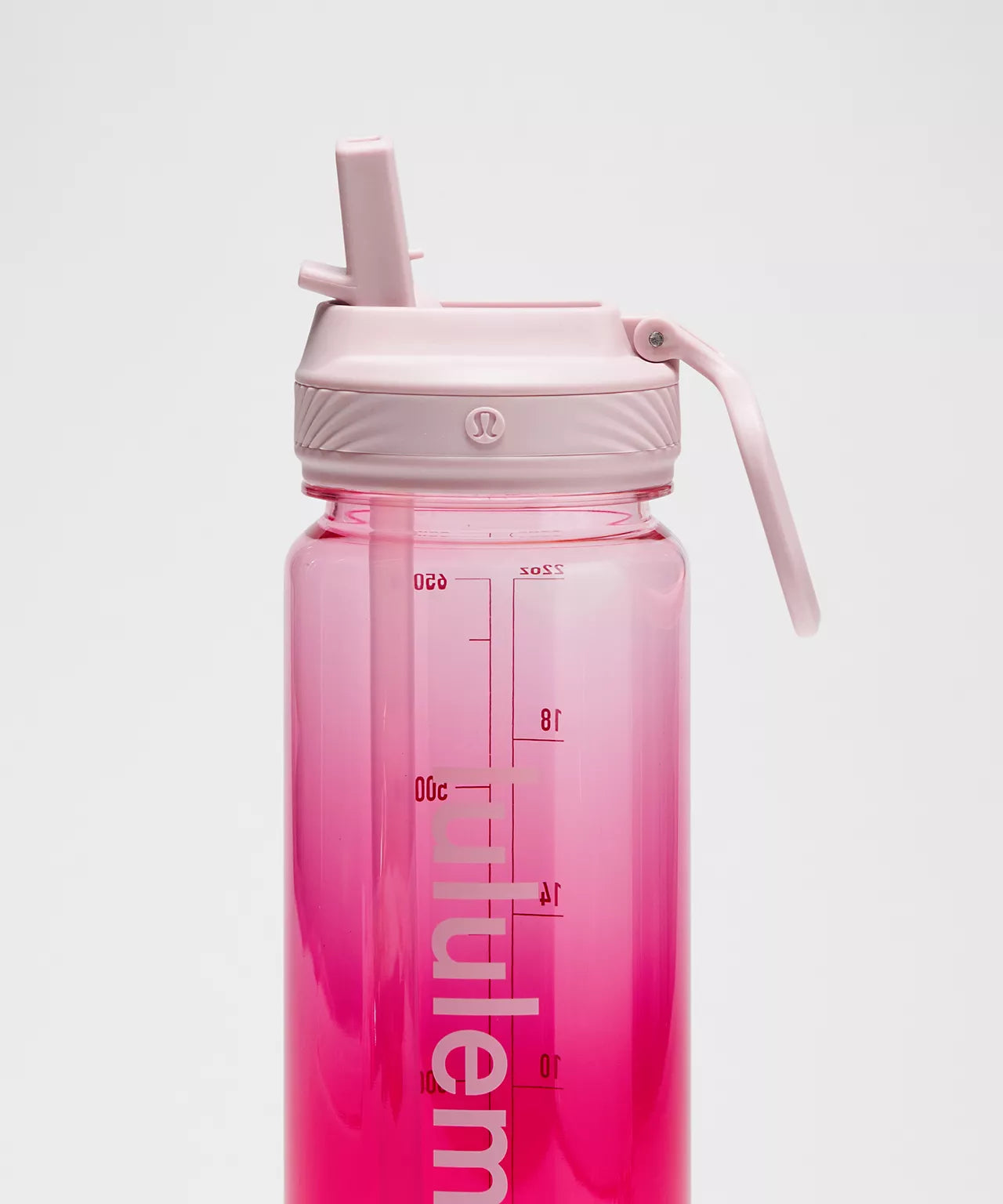 Back to Life Clear Bottle 24oz Straw Lid Pink