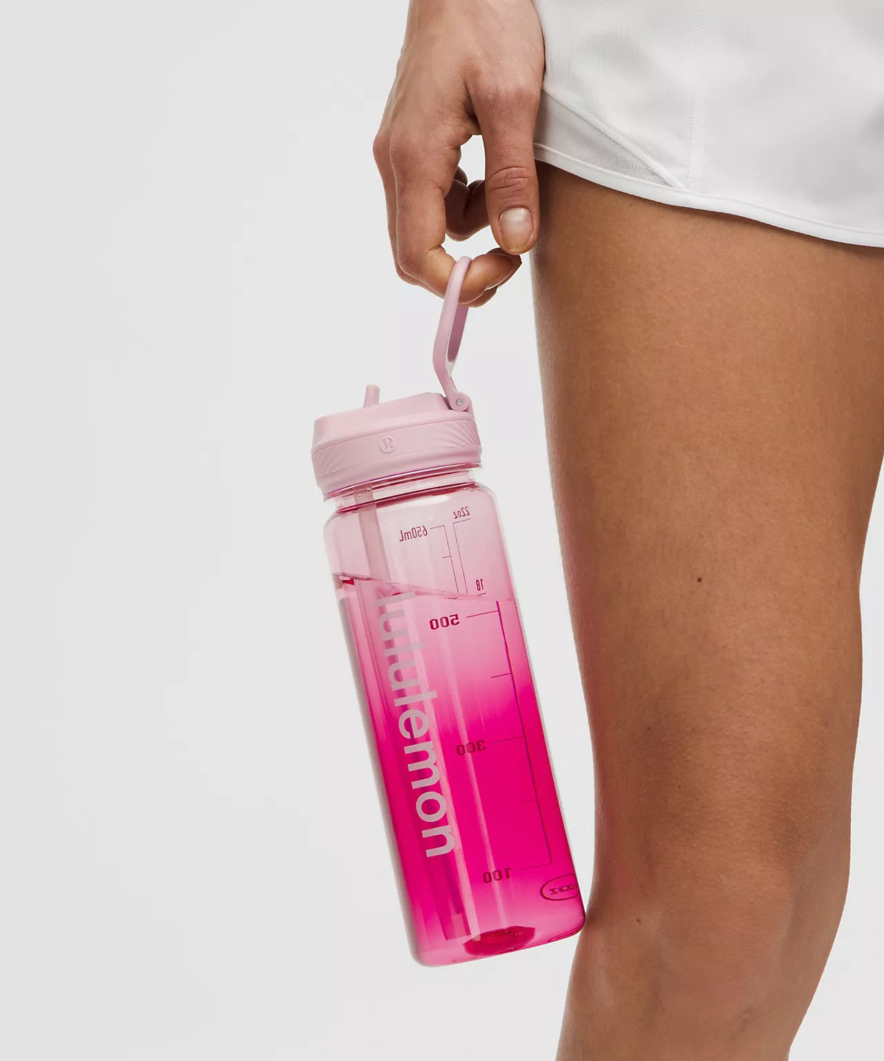 Back to Life Clear Bottle 24oz Straw Lid Pink