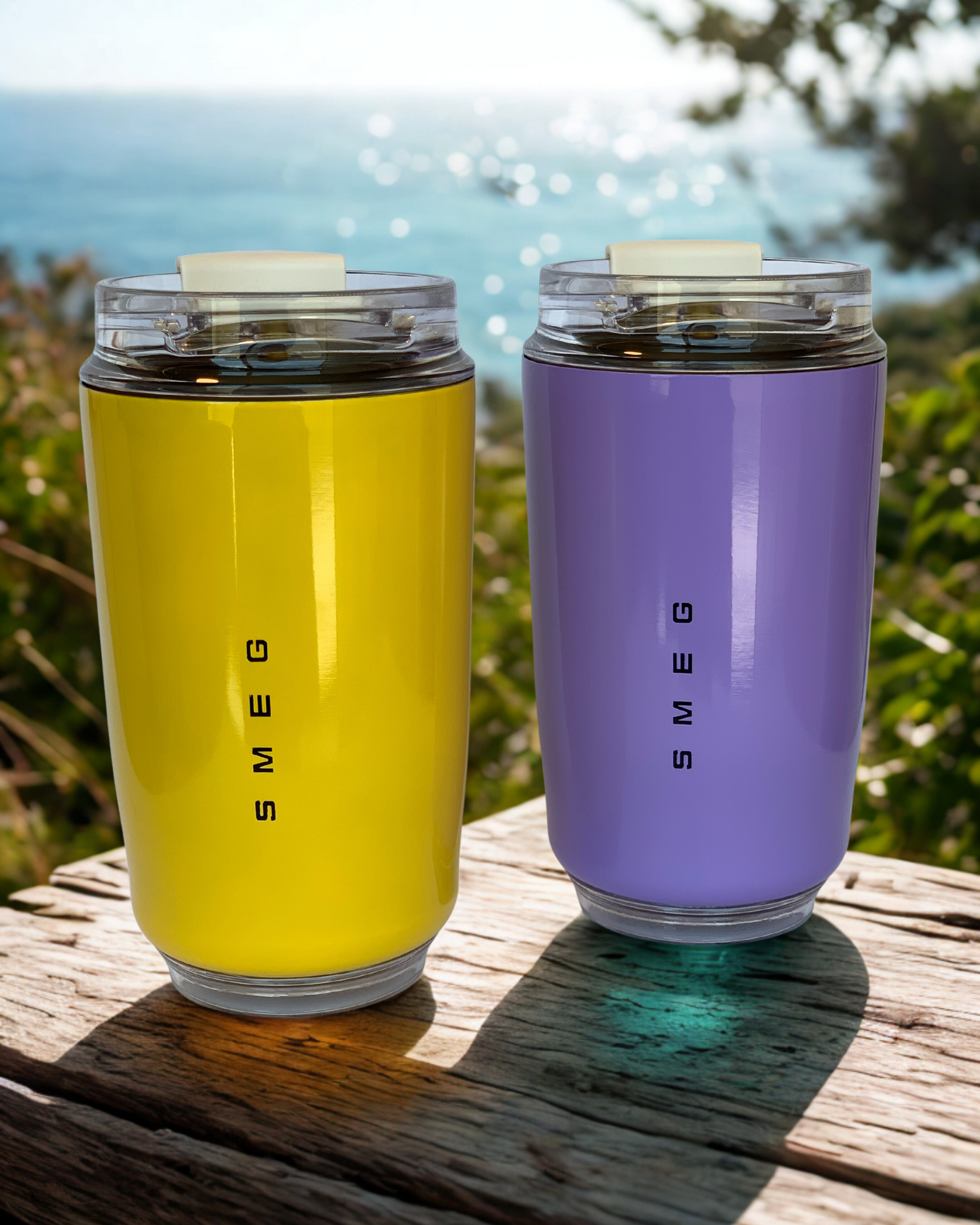 SMEG Stainless Steel Travel Coffee Mug Purple