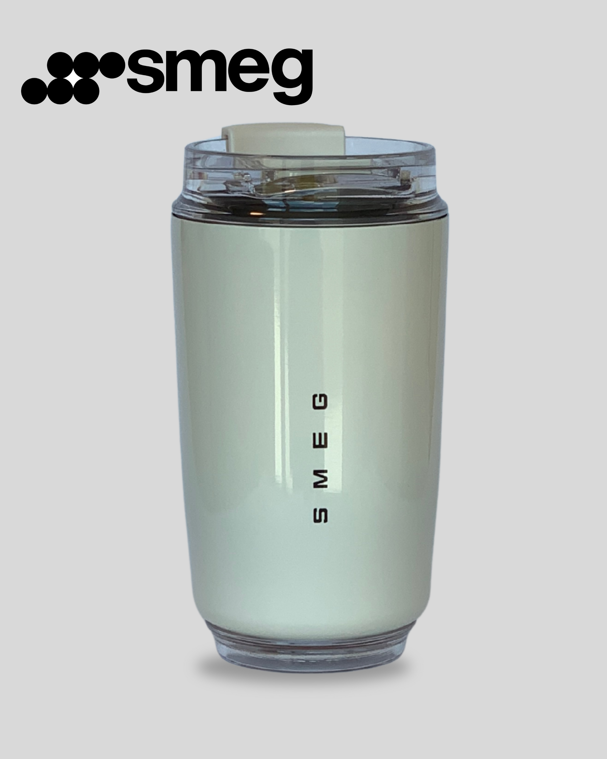 SMEG Stainless Steel Travel Coffee Mug Cream
