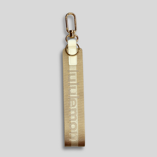 Never Lost Keychain (Beige/Gold)