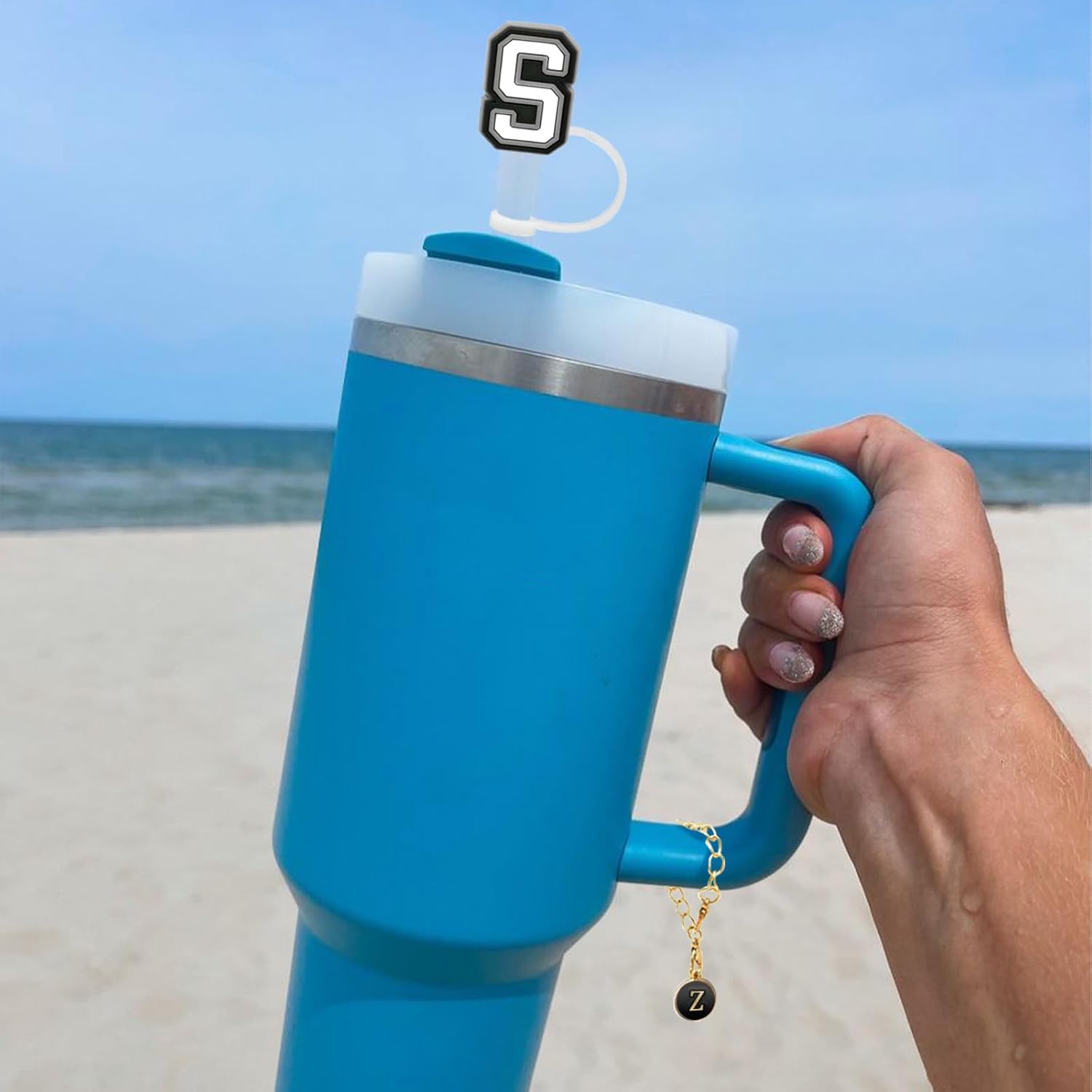1 Straw Topper + 1 Charm (A-Z)