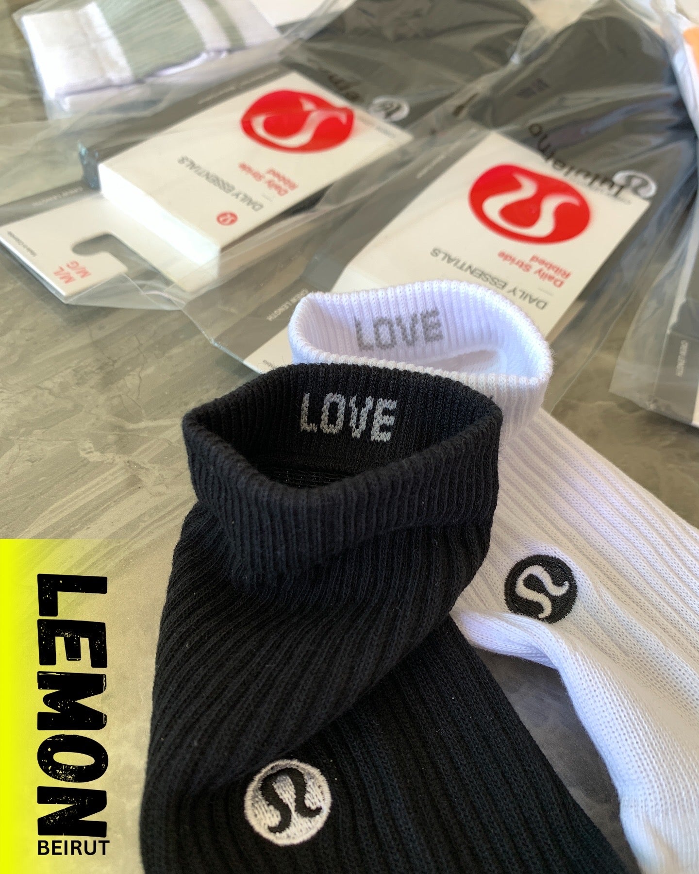 جوارب Lululemon Daily Stride Crew للجنسين