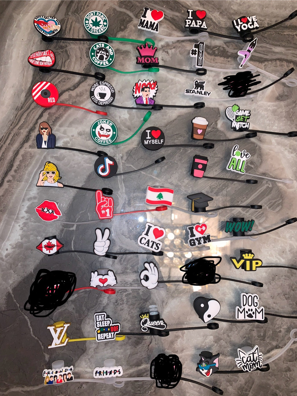 Straw Toppers for Stanley Tumblers — Set of 10 (Boy or Girl Mix)