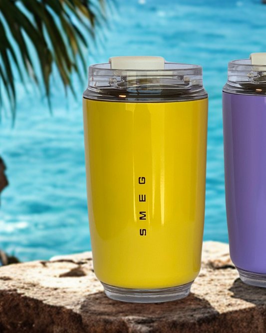 SMEG Stainless Steel Travel Coffee Mug Yellow