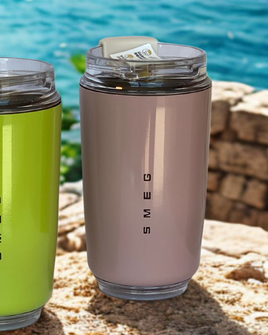 SMEG Stainless Steel Travel Coffee Mug Blush Pink