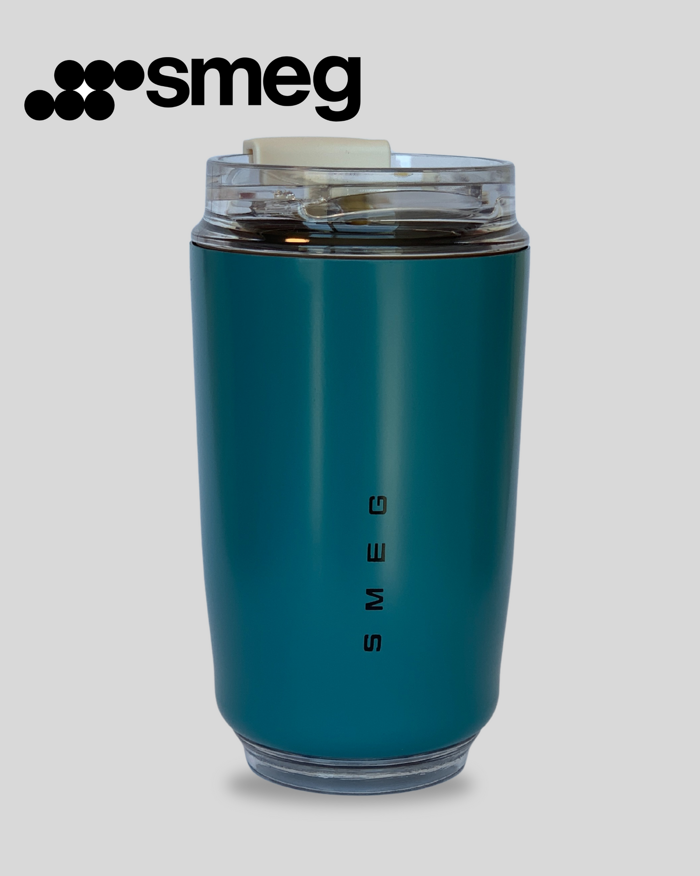 مج قهوة سفر ستانلس ستيل من SMEG باللون الأخضر الزمردي