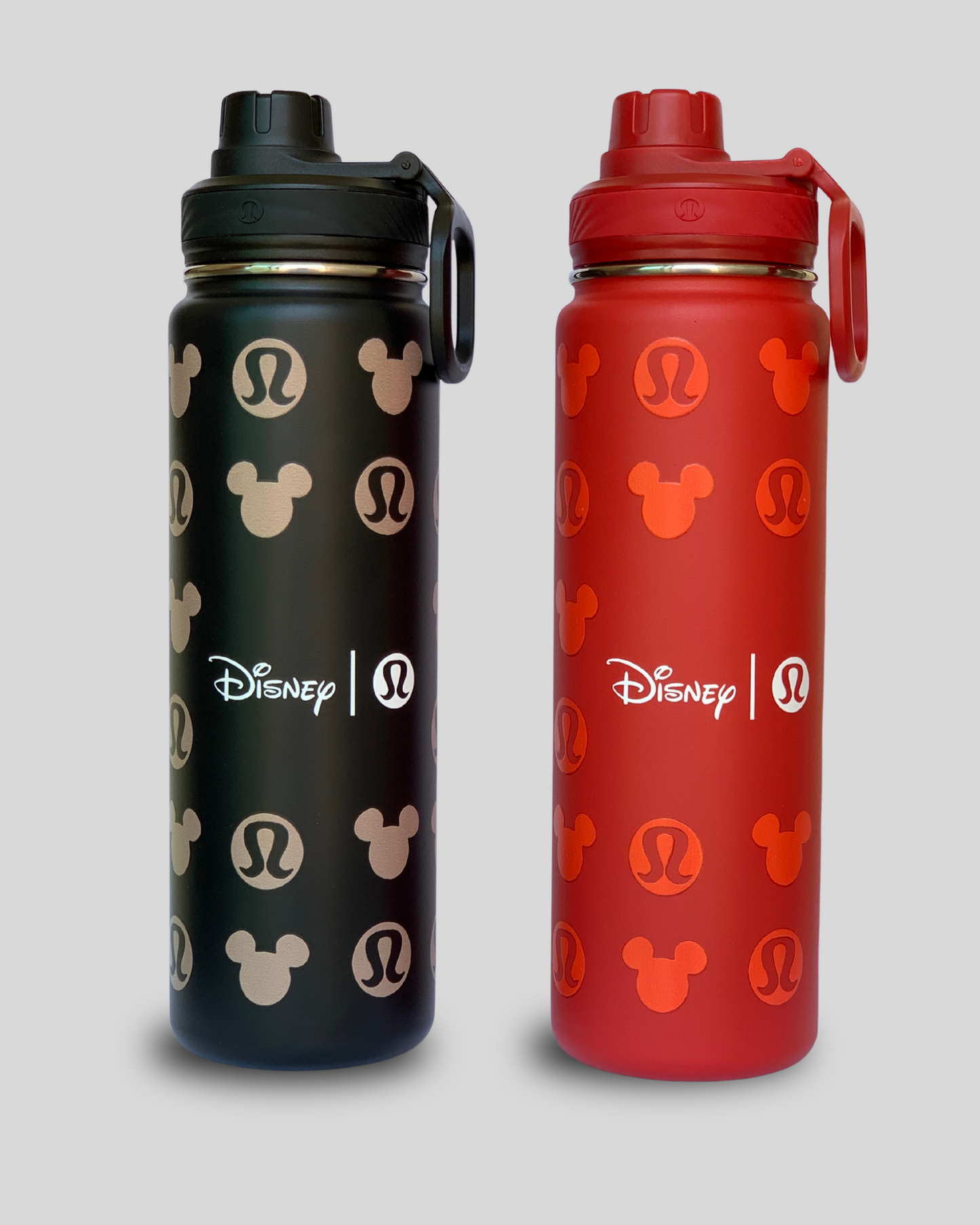 Disney x lululemon زجاجة مياه رياضية Back to Life باللون الأسود سعة 24 أونصة (710 مل)