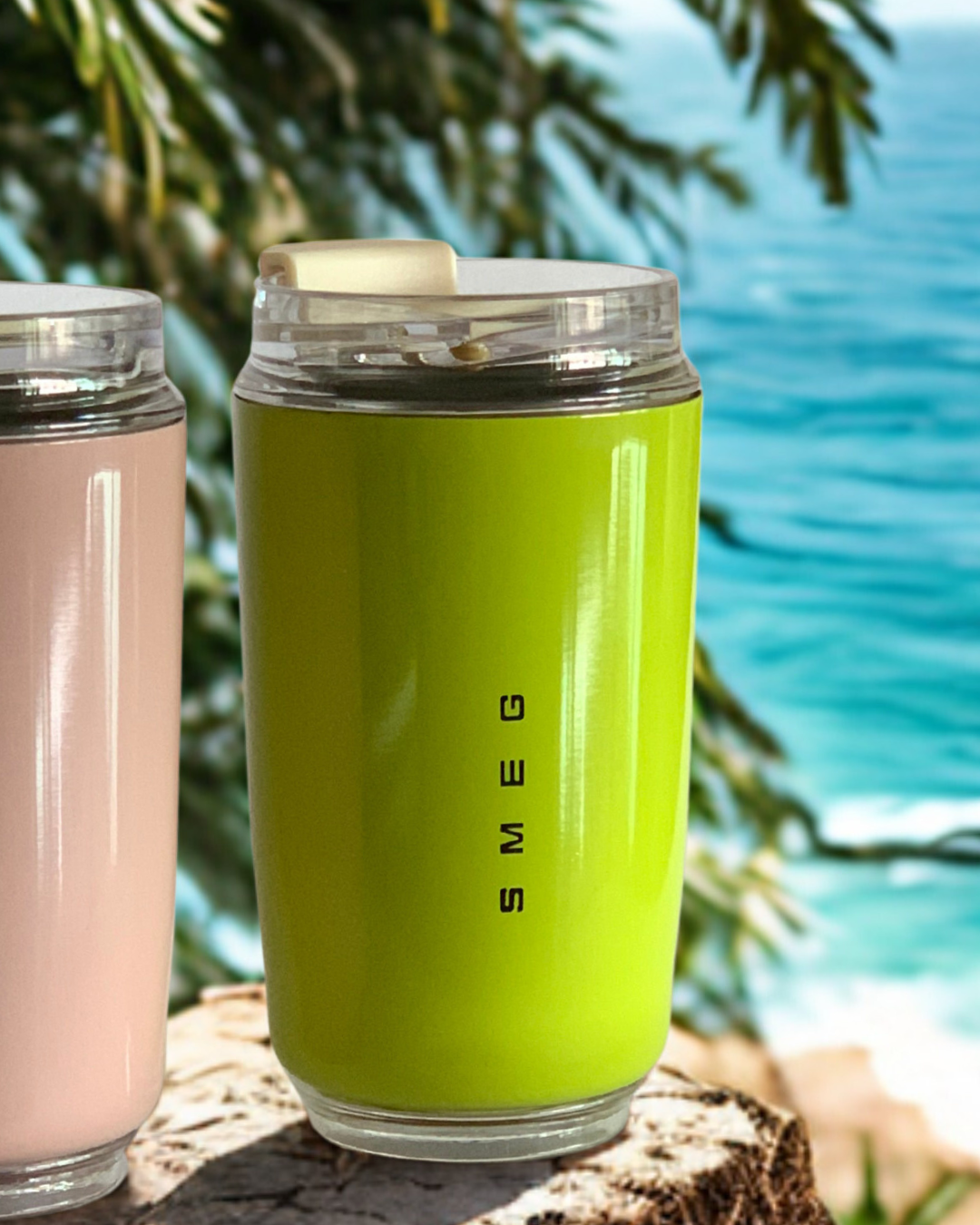 SMEG قدح قهوة للسفر من الستانلس ستيل أخضر