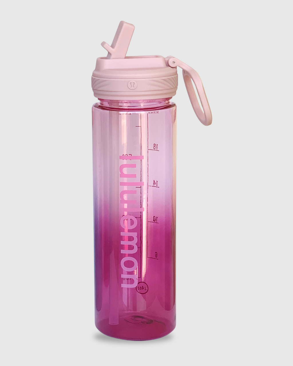Back to Life Clear Bottle 24oz Straw Lid Purple