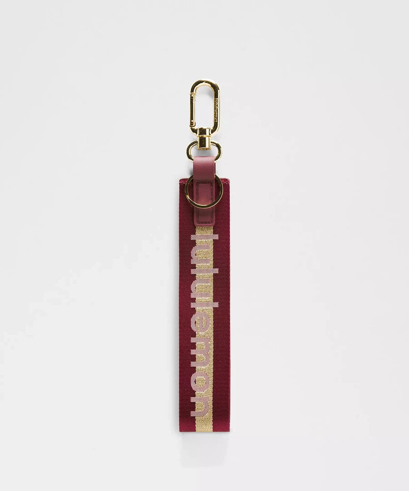 Never Lost Keychain (Burgundy/Gold)
