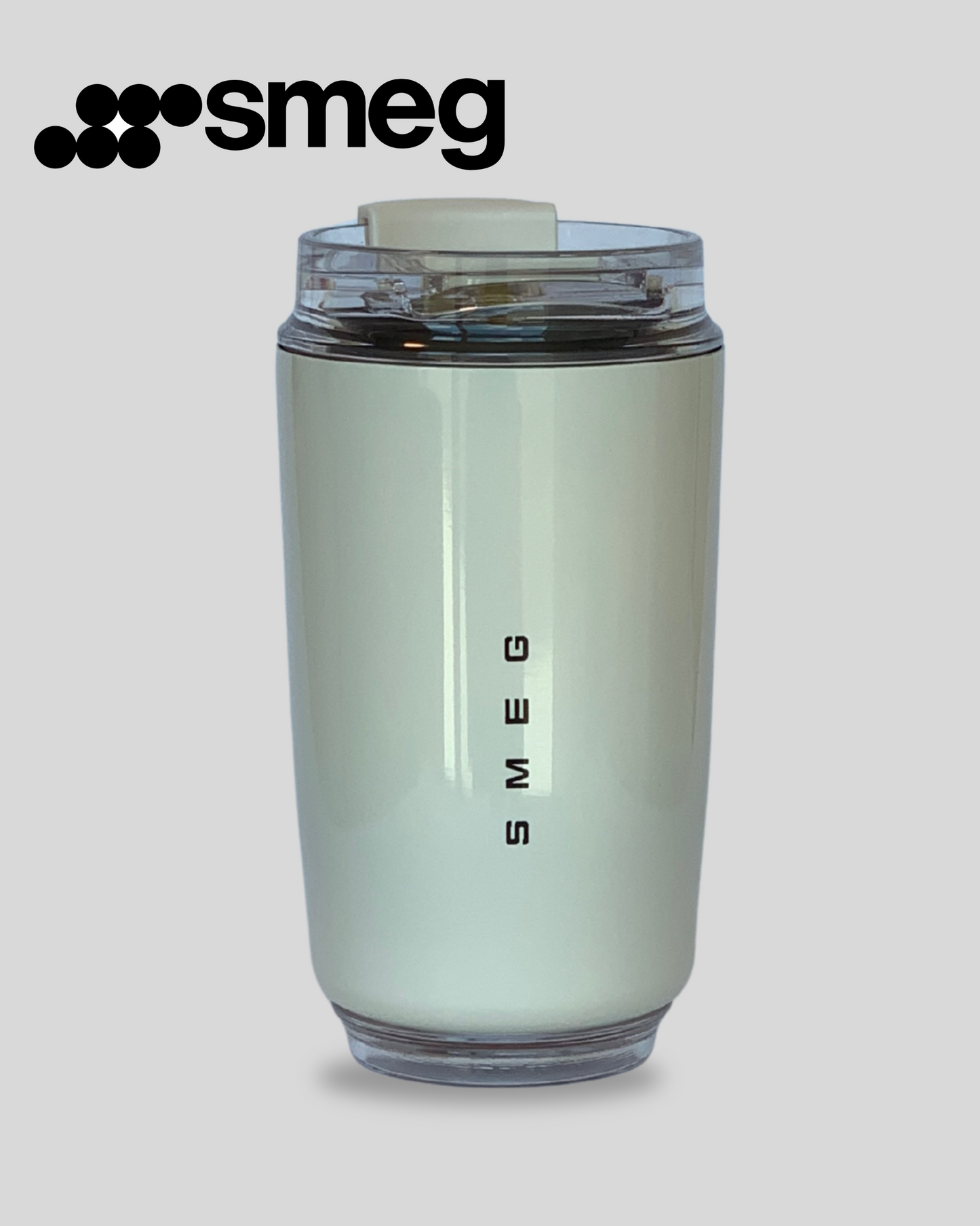 كوب قهوة للسفر ستانلس ستيل من SMEG، لون كريمي