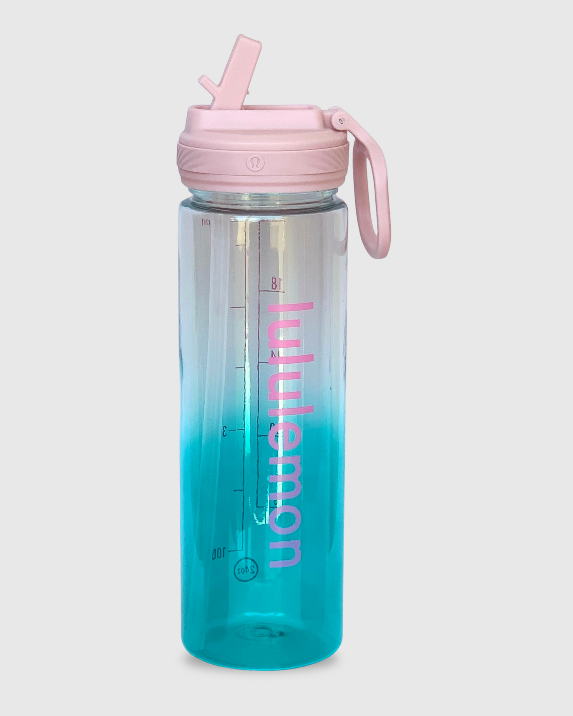 Back to Life Clear Bottle 24oz Straw Lid Blue