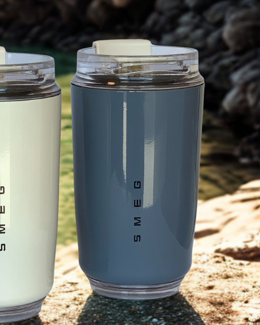 SMEG Stainless Steel Travel Coffee Mug Slate Grey